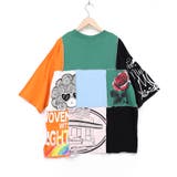 配色パッチワーク風切替Tシャツ | ScoLar | 詳細画像13 