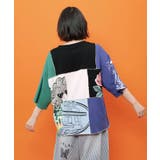 配色パッチワーク風切替Tシャツ | ScoLar | 詳細画像4 