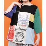 配色パッチワーク風切替Tシャツ | ScoLar | 詳細画像6 