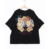ブラック | スカラーちゃんベーカリー柄Tシャツ | ScoLar