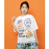 いろんなフード柄 裾レースTシャツ | ScoLar | 詳細画像1