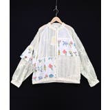 花柄×シフォン×レース 異素材シアーブルゾン | ScoLar | 詳細画像9