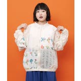 花柄×シフォン×レース 異素材シアーブルゾン | ScoLar | 詳細画像2