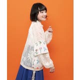 花柄×シフォン×レース 異素材シアーブルゾン | ScoLar | 詳細画像3