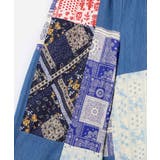レース×バンダナ柄×花柄 パッチワーク風デニムパンツ | ScoLar | 詳細画像13