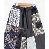 レース×バンダナ柄×花柄 パッチワーク風デニムパンツ | ScoLar | 詳細画像14