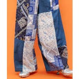 レース×バンダナ柄×花柄 パッチワーク風デニムパンツ | ScoLar | 詳細画像10