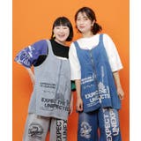 ロゴ半ラバープリント デニムorヒッコリー2wayベスト | ScoLar | 詳細画像1