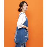 ロゴ半ラバープリント デニムorヒッコリー2wayベスト | ScoLar | 詳細画像13