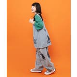 ロゴ半ラバープリント デニムorヒッコリー2wayベスト | ScoLar | 詳細画像3