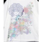 スカラーちゃん×花×惑星柄 チュール重ねTシャツ | ScoLar | 詳細画像8 