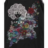 スカラーちゃん×花×惑星柄 チュール重ねTシャツ | ScoLar | 詳細画像9 