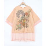 スカラーちゃん×花×惑星柄 チュール重ねTシャツ | ScoLar | 詳細画像10 