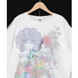 スカラーちゃん×花×惑星柄 チュール重ねTシャツ | ScoLar | 詳細画像12 