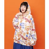 オフホワイト | スカラーベーカリー柄 接触冷感パーカー | ScoLar