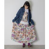 なめこ×ScoLar クラシックダイナー 総柄スカート | ScoLar | 詳細画像13