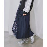 異素材使いドロスト付きバルーンスカート | ScoLar | 詳細画像6