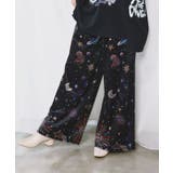 ブラック | 三柄展開 総柄ベロアパンツ | ScoLar