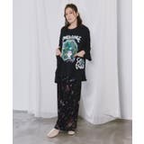 三柄展開 総柄ベロアパンツ | ScoLar | 詳細画像7