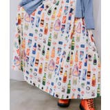 ボトルパラダイス 総柄ワッシャースカート | ScoLar | 詳細画像4 