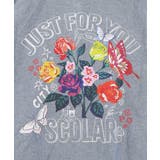 2素材展開 ポップロゴお花バックプリントシャツ | ScoLar | 詳細画像11