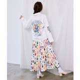 2素材展開 ポップロゴお花バックプリントシャツ | ScoLar | 詳細画像4