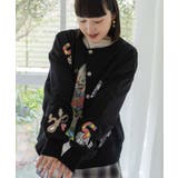 ワッペン風刺繍 2wayカーディガン | ScoLar | 詳細画像4
