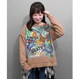 ブラウン | スプレーアート柄 袖取り外し2WAYプルオーバー | ScoLar