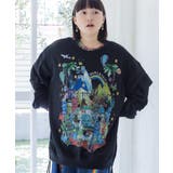 ブラック | 世界の名所柄 サイドファスナー付きプルオーバー | ScoLar