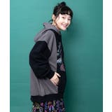 ロゴプリント柄切替裏毛パーカー | ScoLar | 詳細画像5