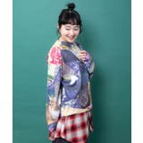 ネコ貴族コラージュ柄 ニットプルオーバー | ScoLar | 詳細画像6