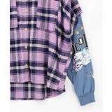 レイヤード風 チェック柄袖プリントプルオーバー | ScoLar | 詳細画像15
