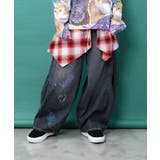 ブラック | チェック巻きスカート付き 3wayデニムパンツ | ScoLar