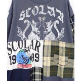 ロゴ×チェック パッチワーク風アシメワンピース | ScoLar | 詳細画像14