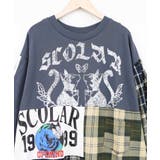 ロゴ×チェック パッチワーク風アシメワンピース | ScoLar | 詳細画像15
