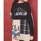 ロゴ×チェック パッチワーク風アシメワンピース | ScoLar | 詳細画像9