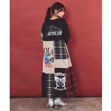 ロゴ×チェック パッチワーク風アシメワンピース | ScoLar | 詳細画像4