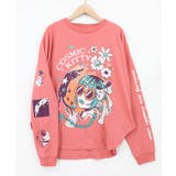 ピンク | 惑星ガールと宇宙ネコ柄Tシャツ | ScoLar
