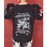 惑星ガールと宇宙ネコ柄Tシャツ | ScoLar | 詳細画像9