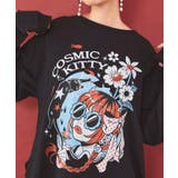 惑星ガールと宇宙ネコ柄Tシャツ | ScoLar | 詳細画像6
