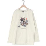 オフホワイト | 古着風タスカル柄 ロングスリーブTシャツ | ScoLar
