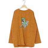 マスタード | 古着風タスカル柄 ロングスリーブTシャツ | ScoLar