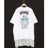 NYAOS柄メッシュ切替Tシャツ | ScoLar | 詳細画像6 