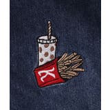 ジャンクフードとクマ・ウサギ刺繍デニムベスト | ScoLar | 詳細画像11 