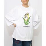 にゃんもろこしプリント 8分袖Tシャツ | ScoLar | 詳細画像7 