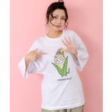 にゃんもろこしプリント 8分袖Tシャツ | ScoLar | 詳細画像2 