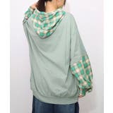 ネコとラビルのチェック柄切替フーデッドプルオーバー | ScoLar | 詳細画像12 