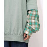 ネコとラビルのチェック柄切替フーデッドプルオーバー | ScoLar | 詳細画像19 