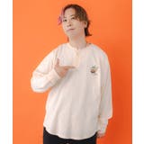 アイボリー | ワッフル頬張り中のシロプーのワッフルロンT | ScoLar