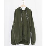 カーキ | 落書き風裏毛スノーウォッシュパーカー | ScoLar